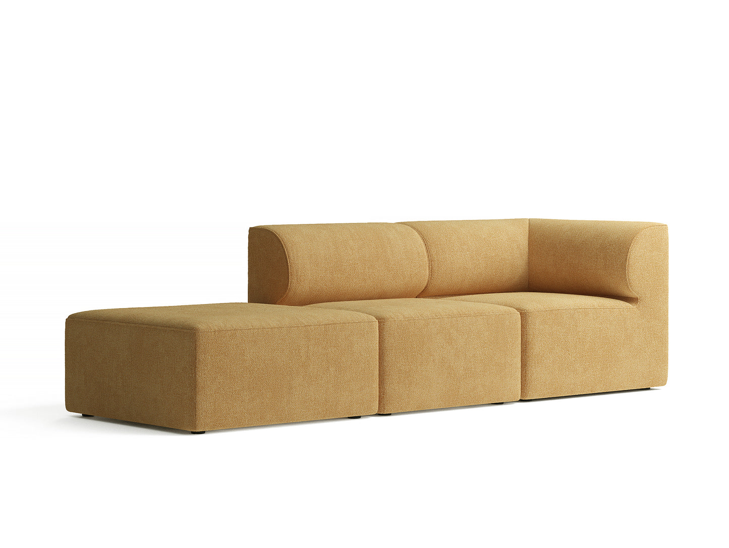 Eave 3-Seater Modular Sofa 86 with Pouf by Menu - Right Armrest (Sitting Left) / Moss 022