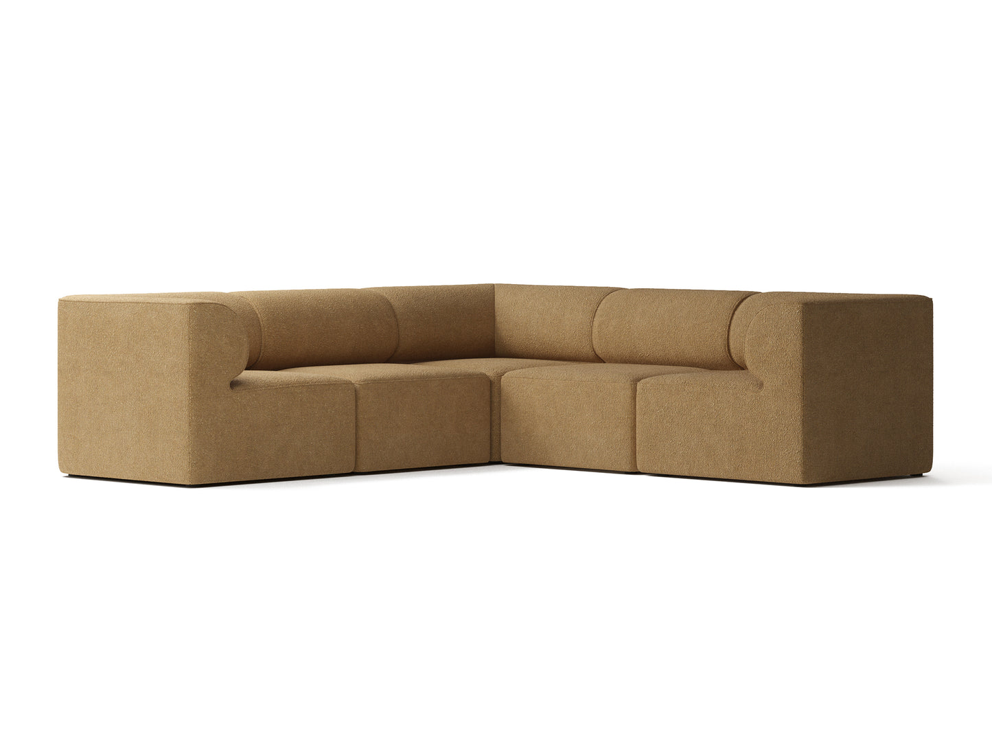 Eave 5-Seater Corner Modular Sofa 86 - Corner / UK Boucle 05 gold