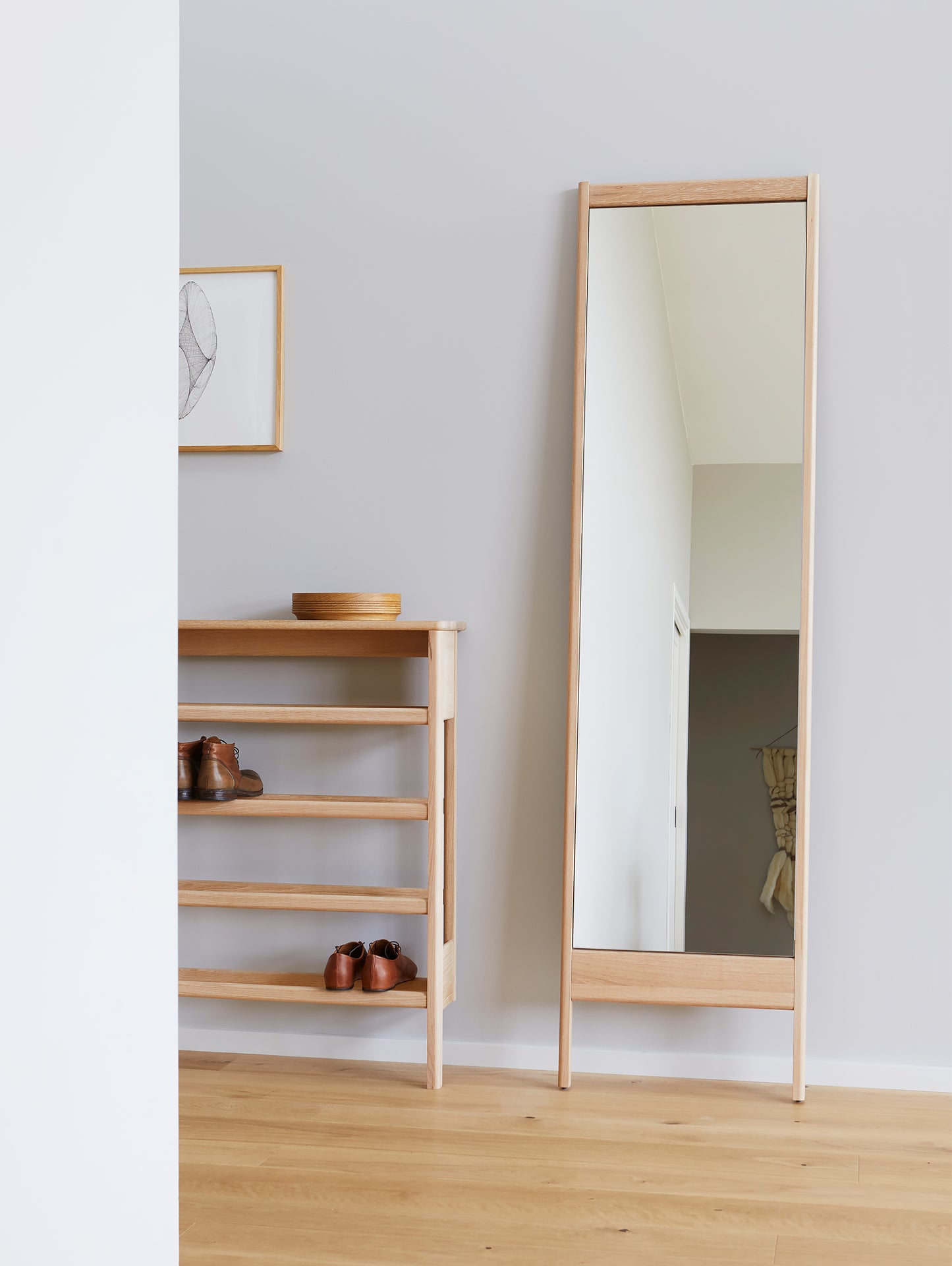 A Line Mirror by Form and Refine - White Oiled Oak