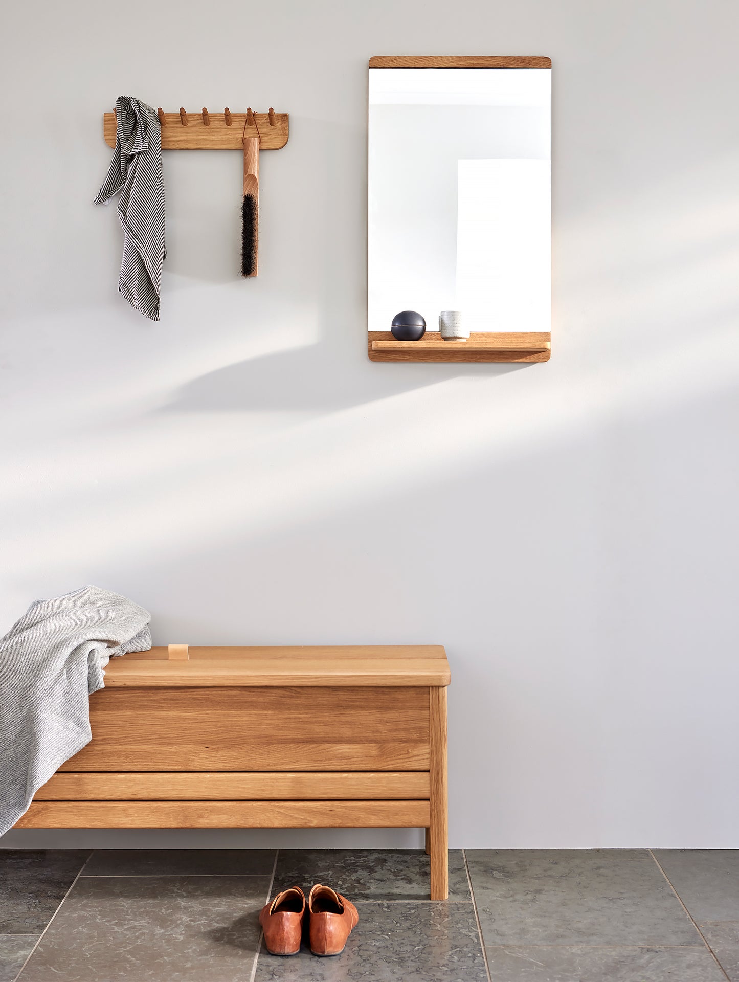Form and Refine - A Line Storage Bench - Oiled Oak