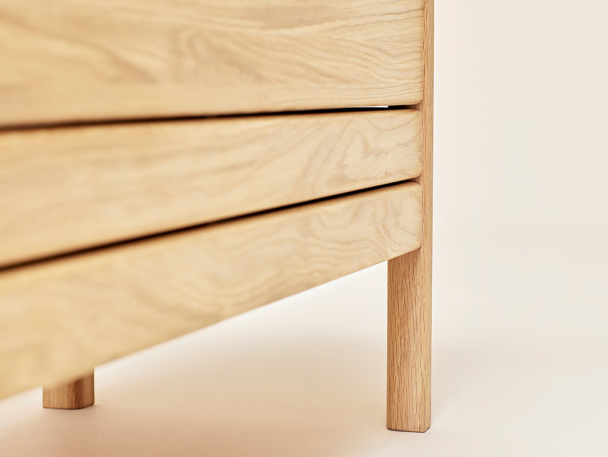 Form and Refine - A Line Storage Bench - White Oiled Oak