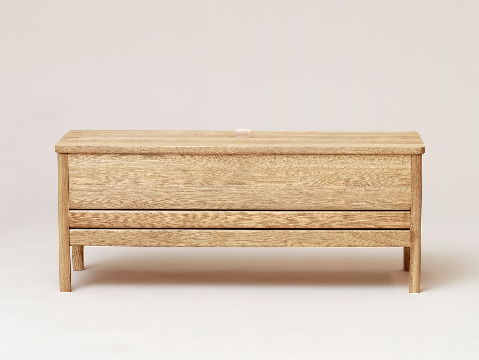 Form and Refine - A Line Storage Bench - White Oiled Oak