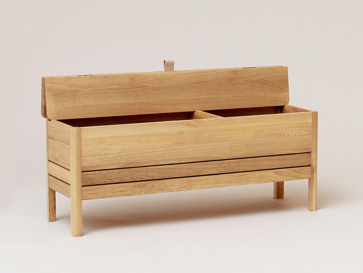 Form and Refine - A Line Storage Bench - White Oiled Oak