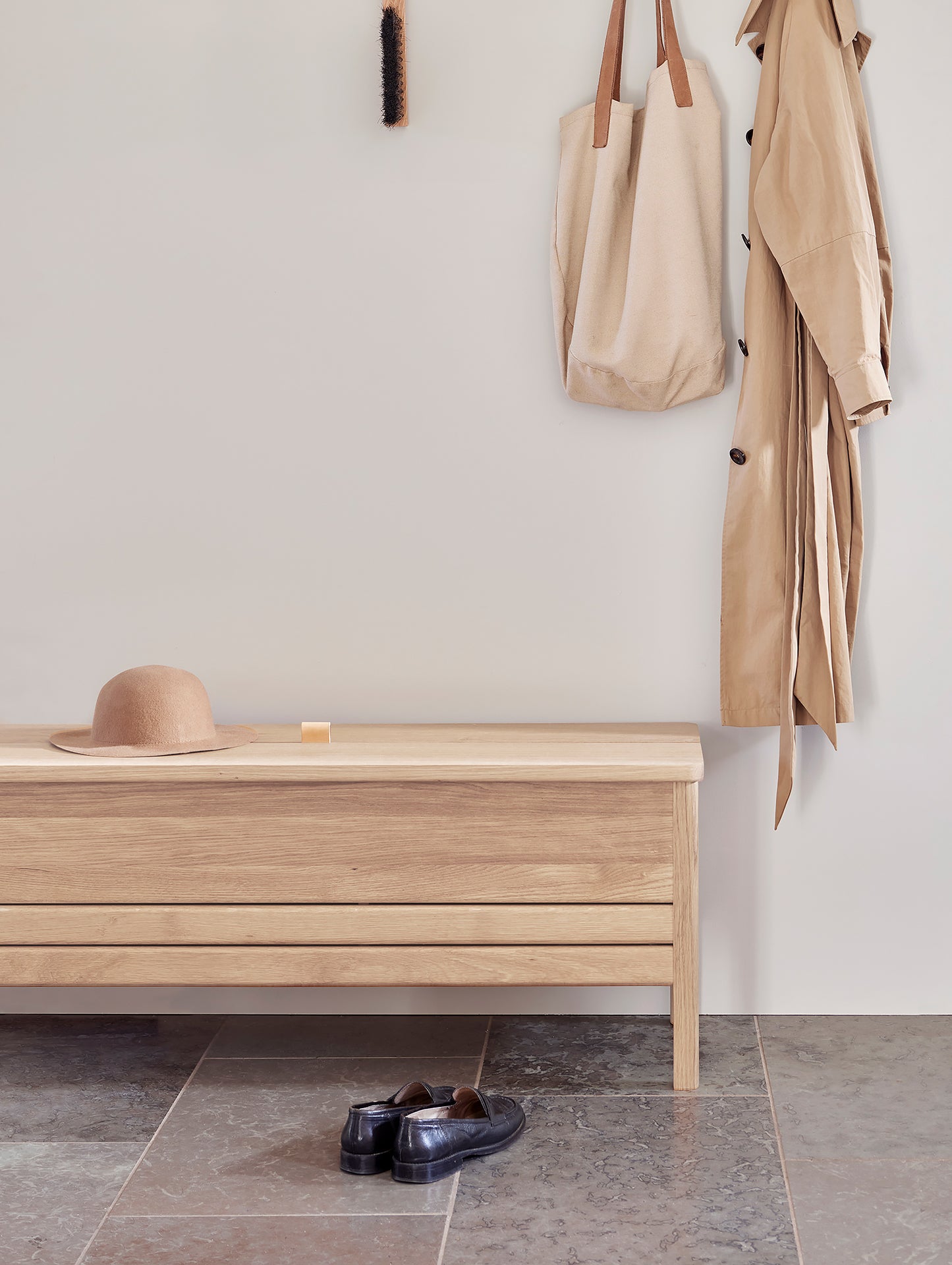 Form and Refine - A Line Storage Bench - White Oiled Oak