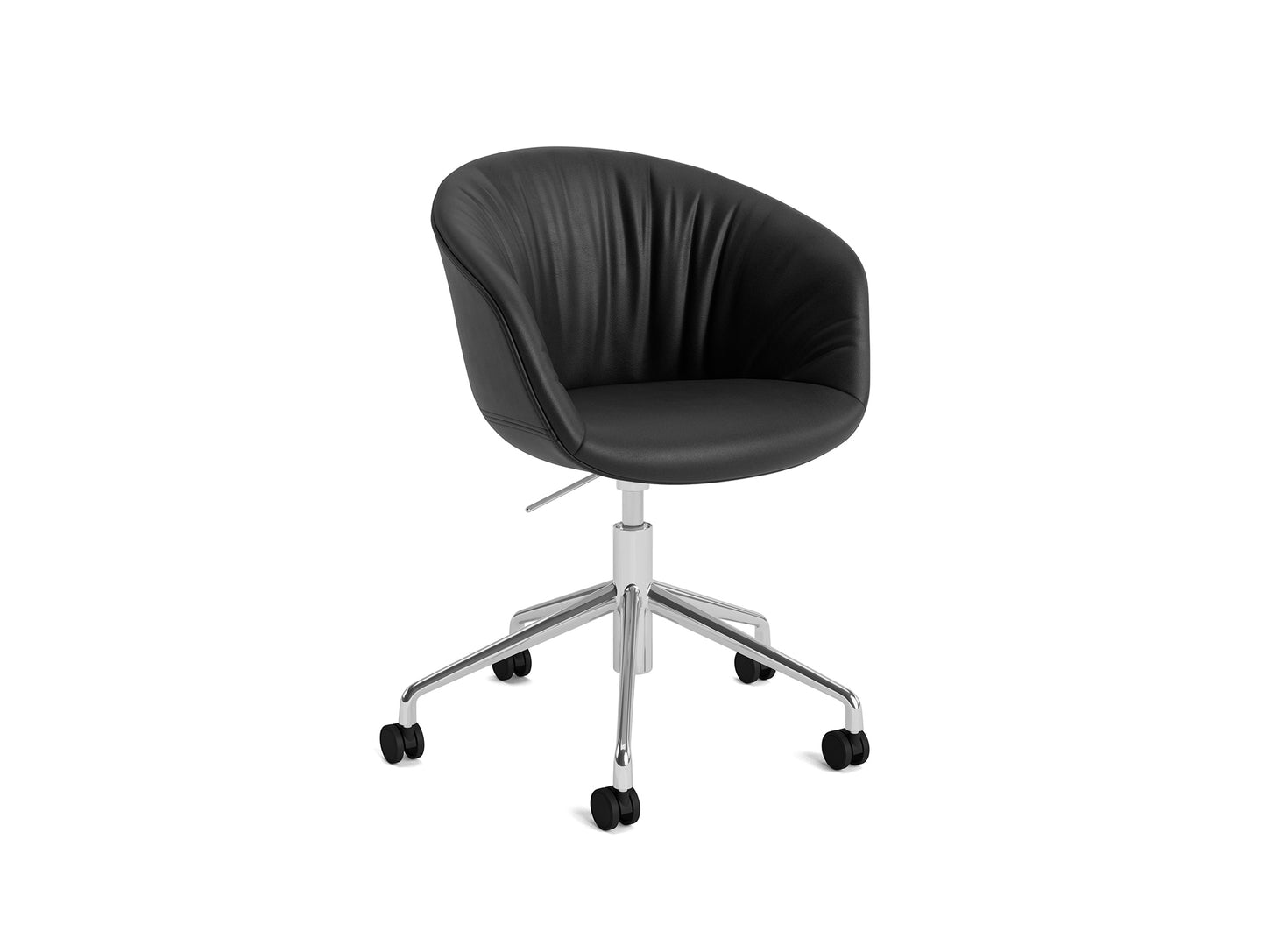 About A Chair AAC 53 Soft by HAY - Nevada Leather 0500 / Polished Aluminium