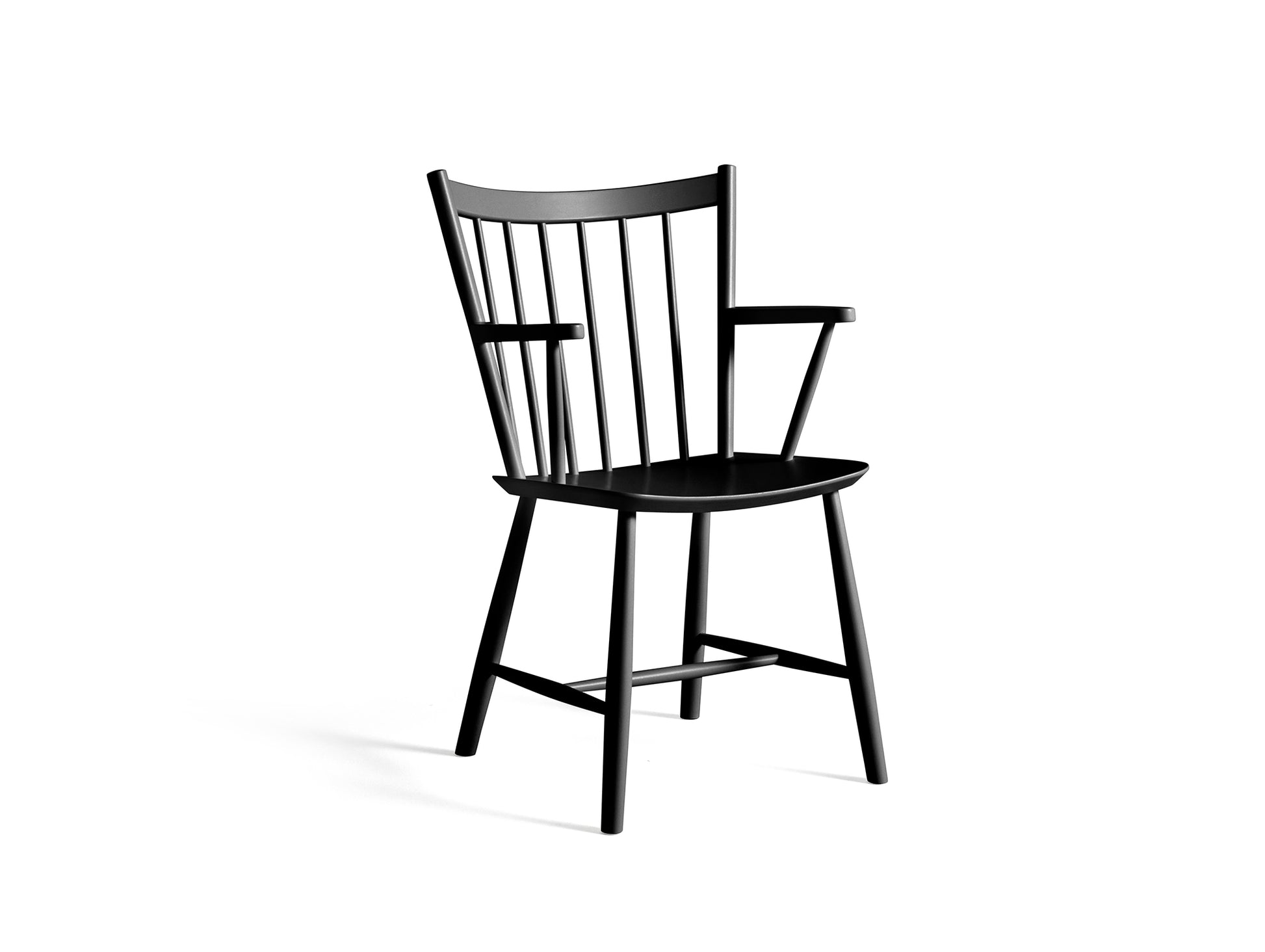 Black Lacquered Beech J42 chair by HAY