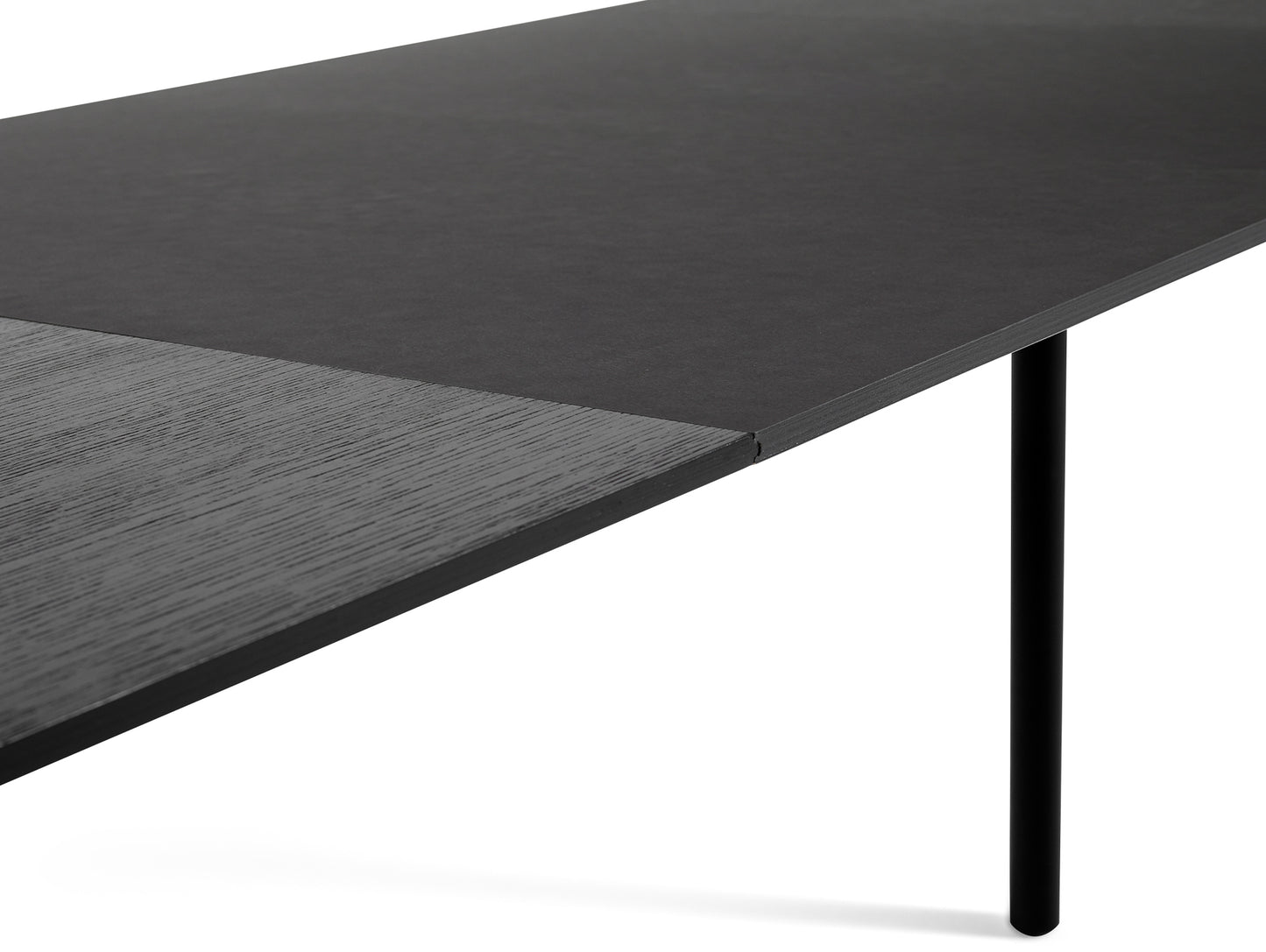 CPH30 Extendable Dining Table by HAY - Black Oak Veneer Tabletop with Black Lacquered Oak Base