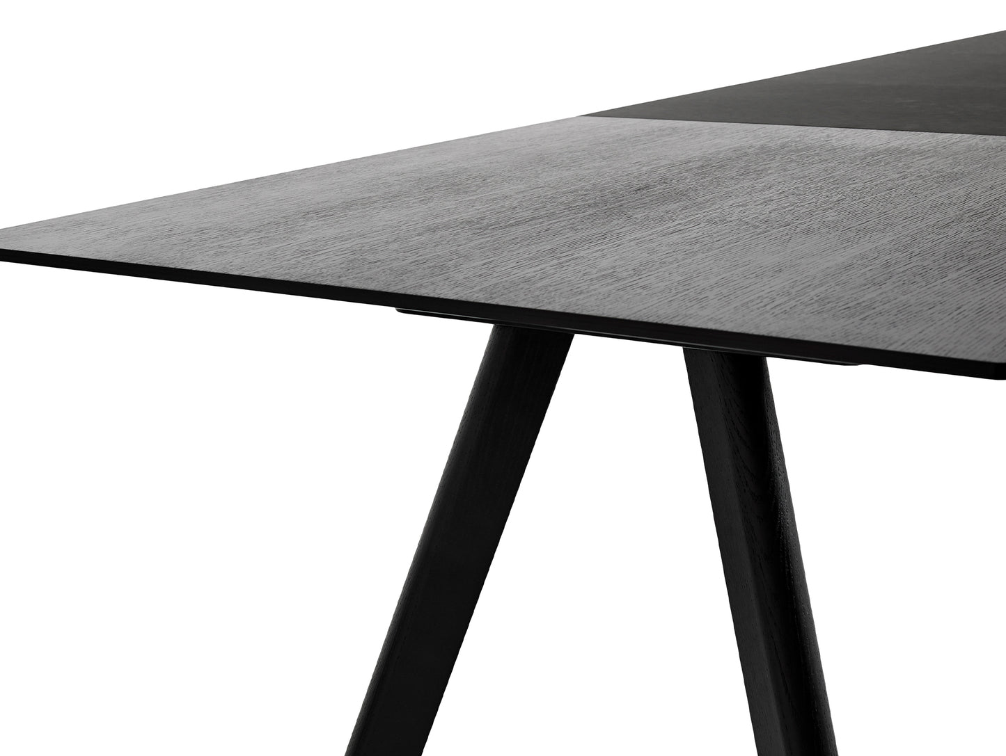 CPH30 Extendable Dining Table by HAY - Black Oak Veneer Tabletop with Black Lacquered Oak Base