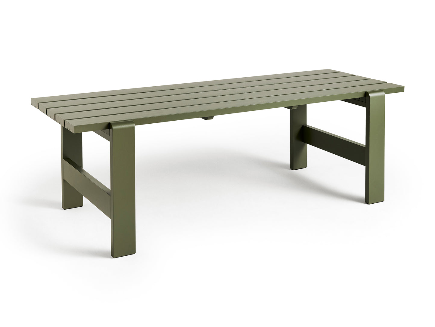 Weekday Table by HAY - Length: 230 cm / Olive Lacquered Pinewood