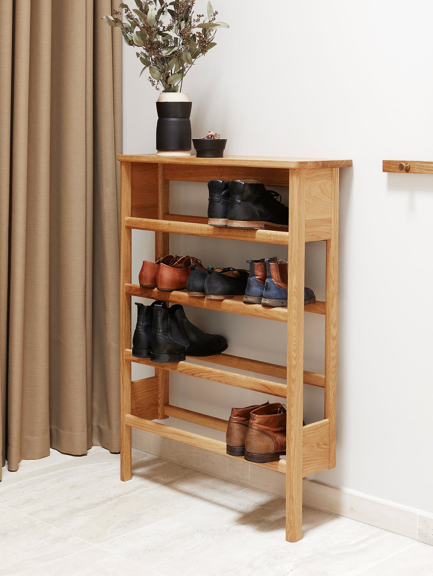 Form & Refine A Line Shoe Rack - Oiled Oak