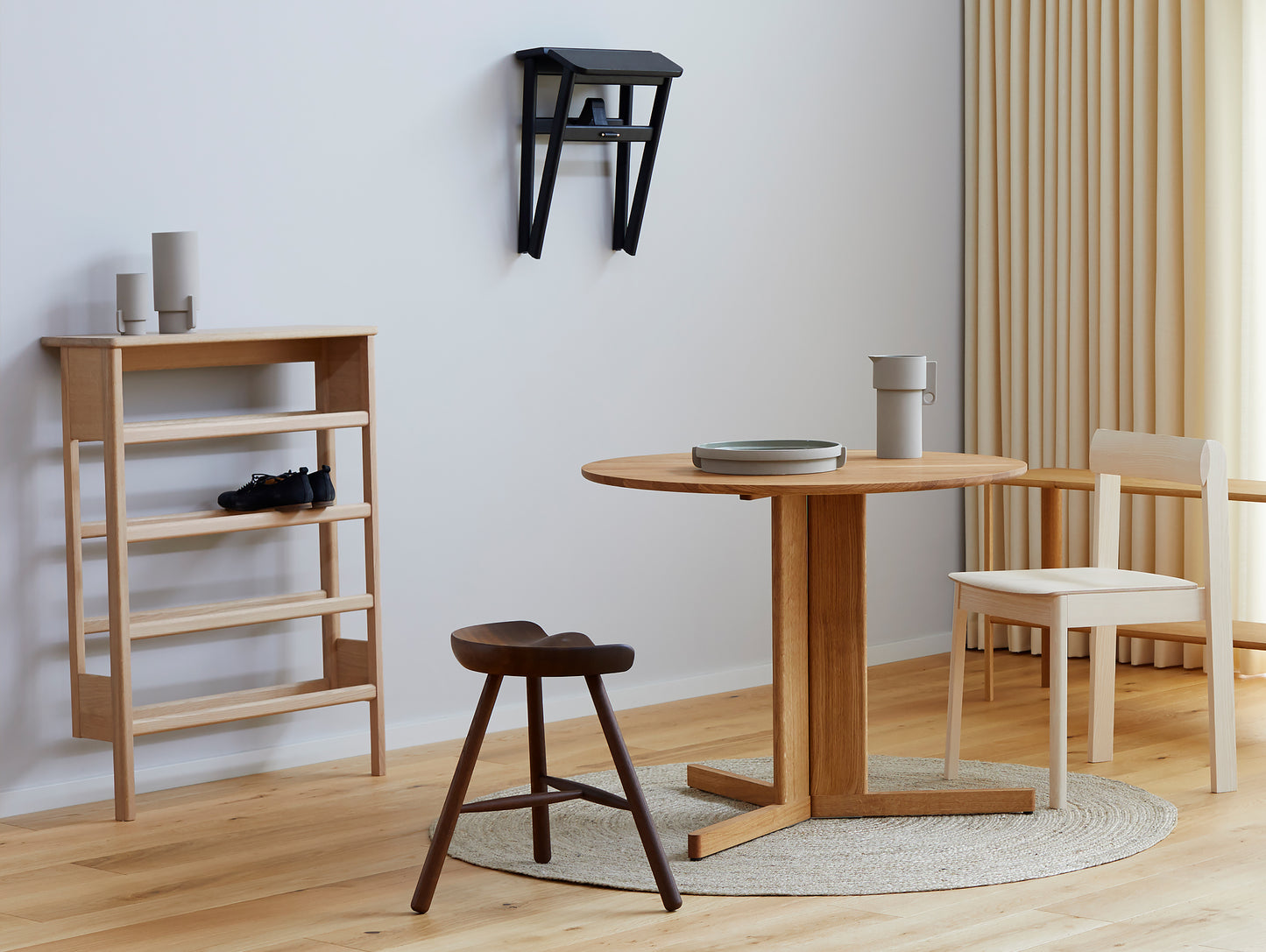 Form & Refine A Line Shoe Rack - White Oiled Oak