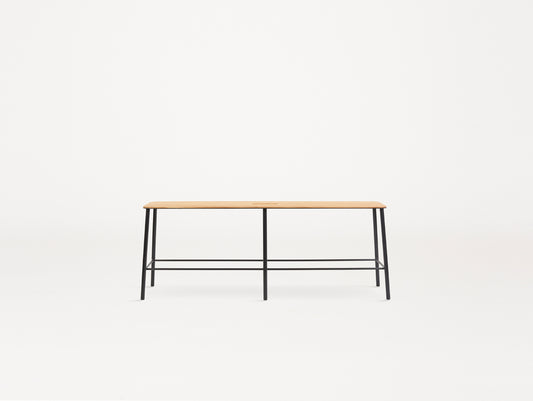 Frama Adam Bench - Oak Top / Black Steel Powder Coated Steel Frame / 120 cm