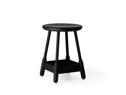 Albert Low Stool by Massproductions - Black Oak / SH50cm