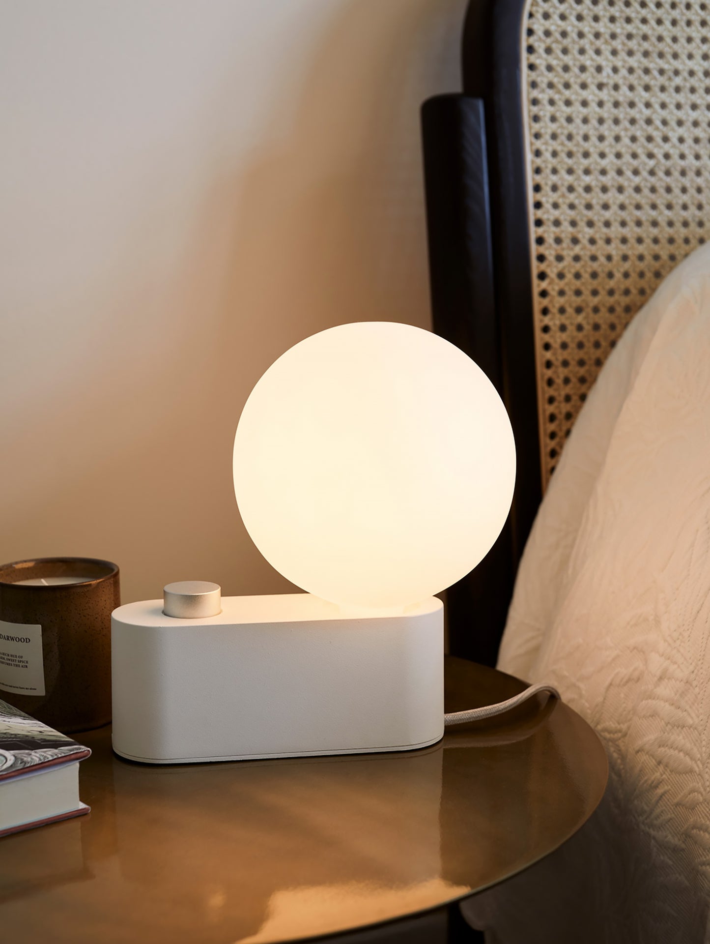 Alumina LED Lamp in Chalk by Tala