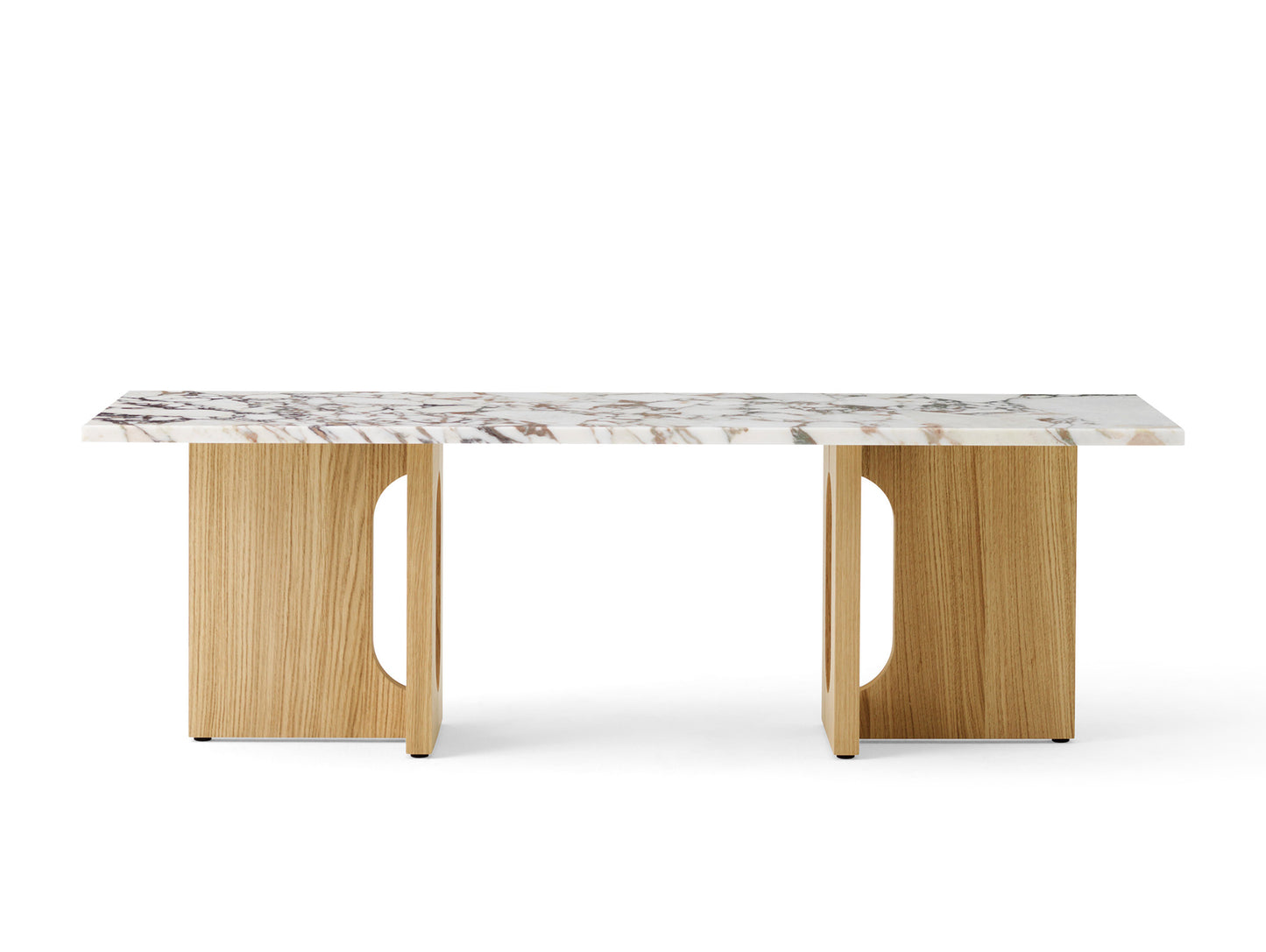 Androgyne Lounge Table by Menu - Calacatta Viola Marble Top / Oak Veneer Base