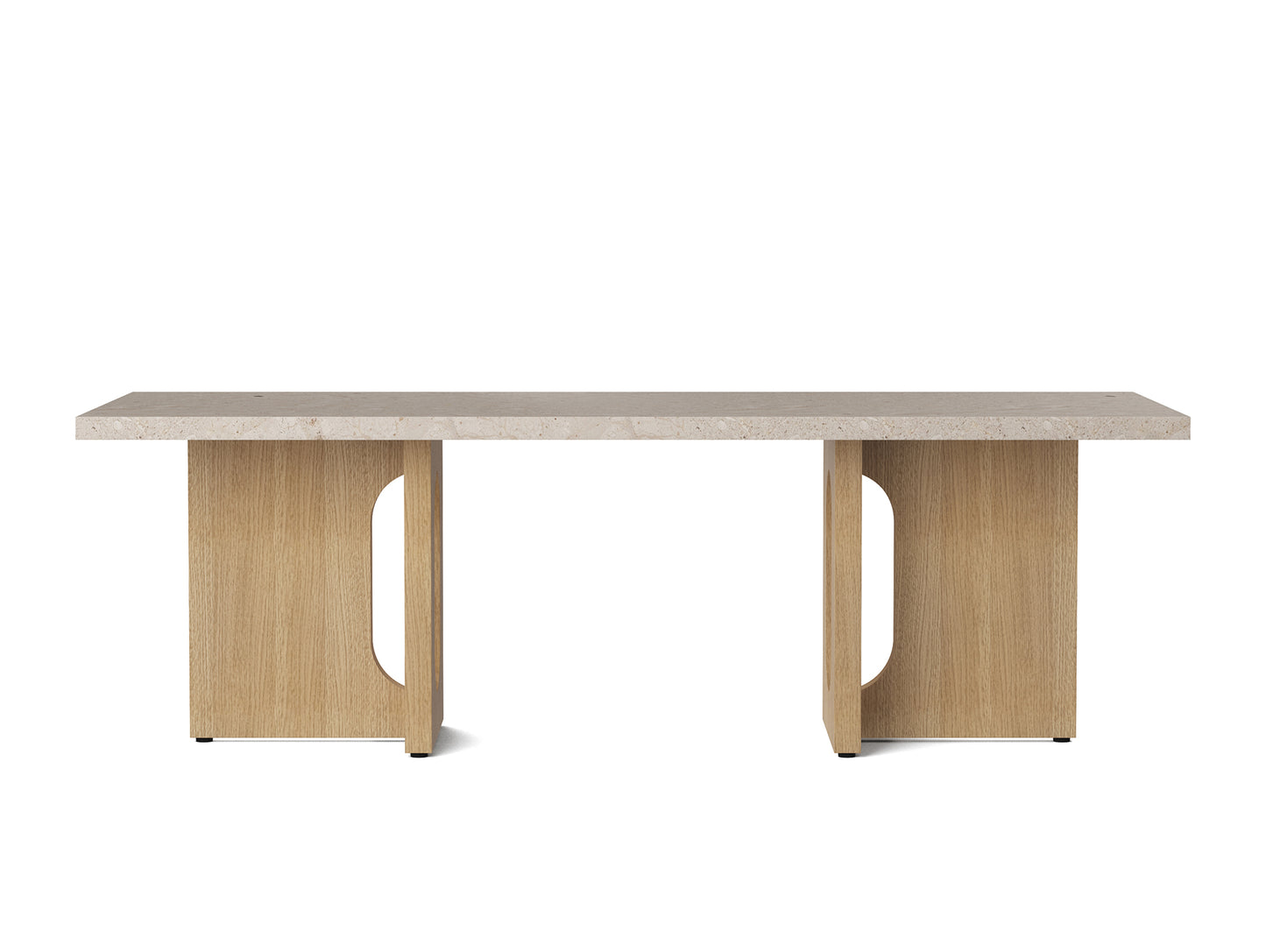 Androgyne Lounge Table by Menu - Kunis Breccia Stone Top / Oak Veneer Base