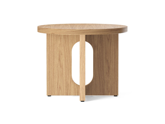 Androgyne Side Table, Ø50 - Natural Oak Top / Natural Oak Base