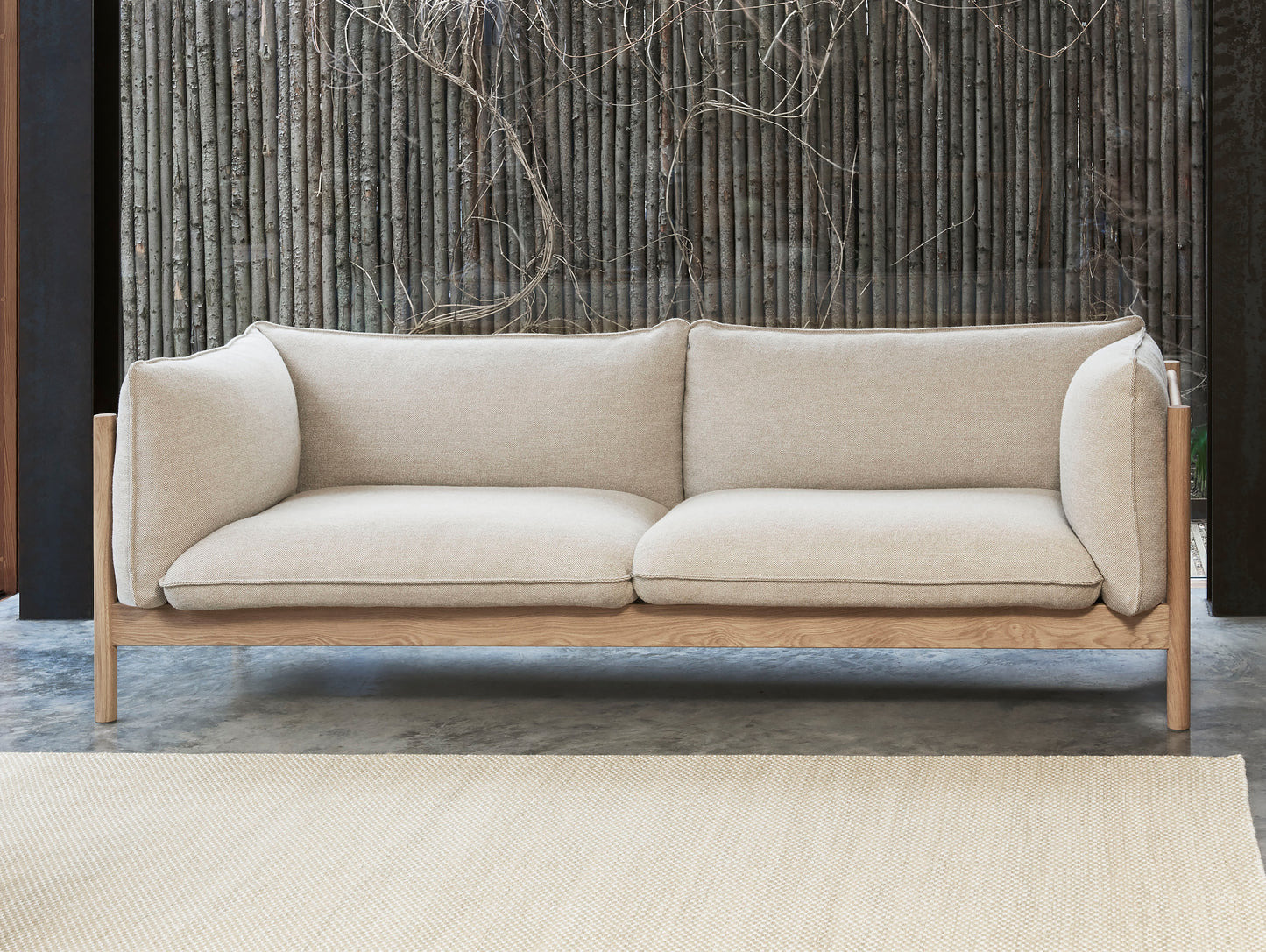 HAY Arbour Sofa / 3-Seater / Hallingdal 220 / Oiled and Waxed Oak Frame