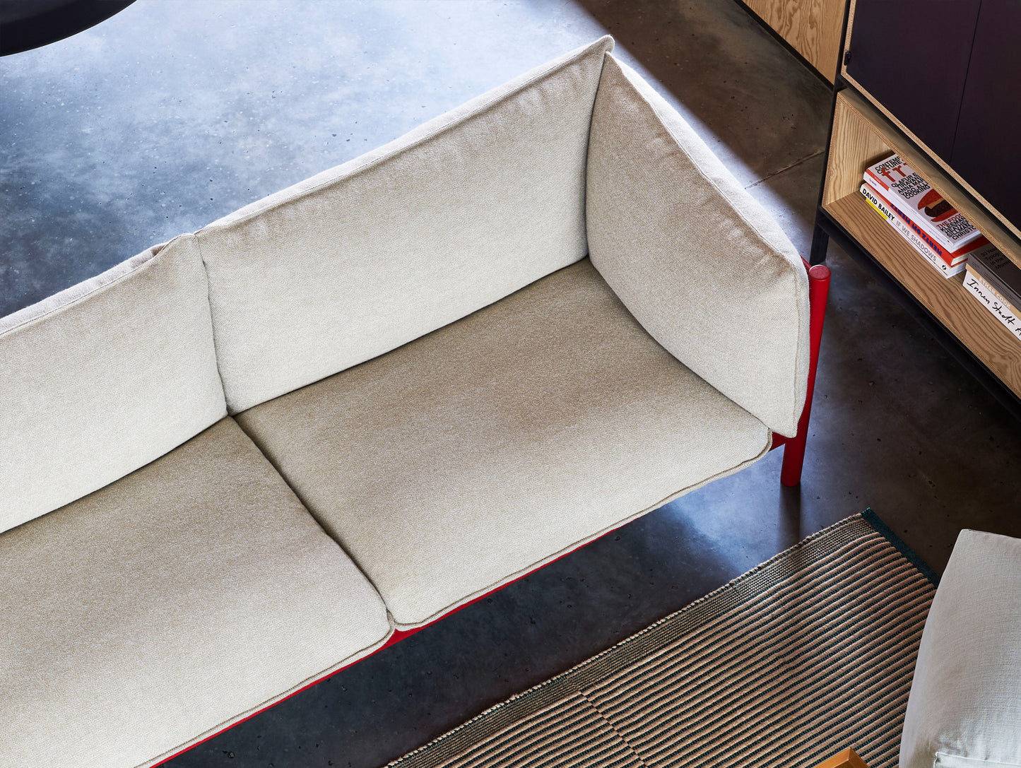 HAY Arbour Sofa / 3-Seater / Hallingdal 220 / Wine Red Beech Frame