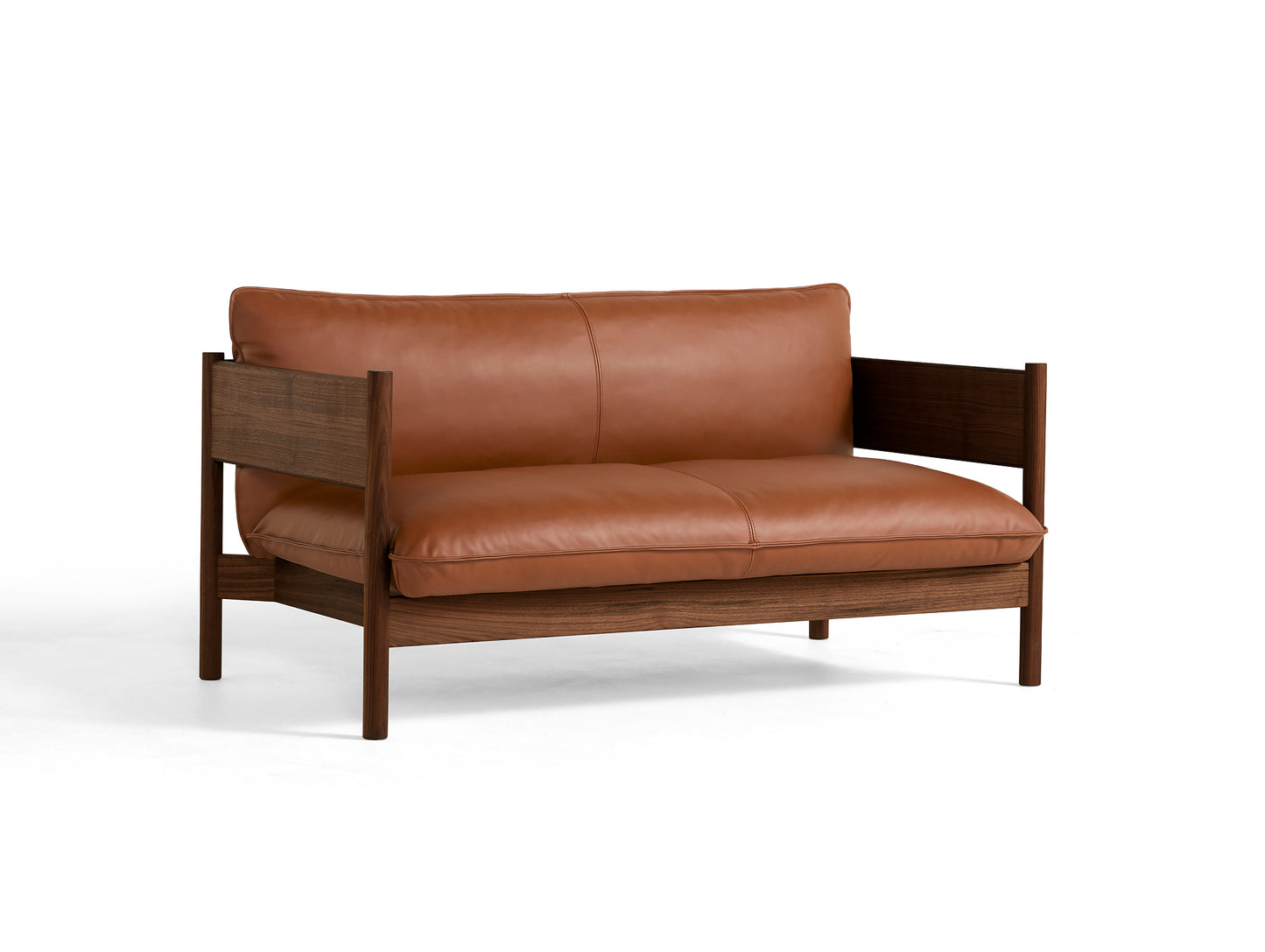 Arbour Club Sofa / Nevada Cognac / Oiled Waxed Walnut / by HAY