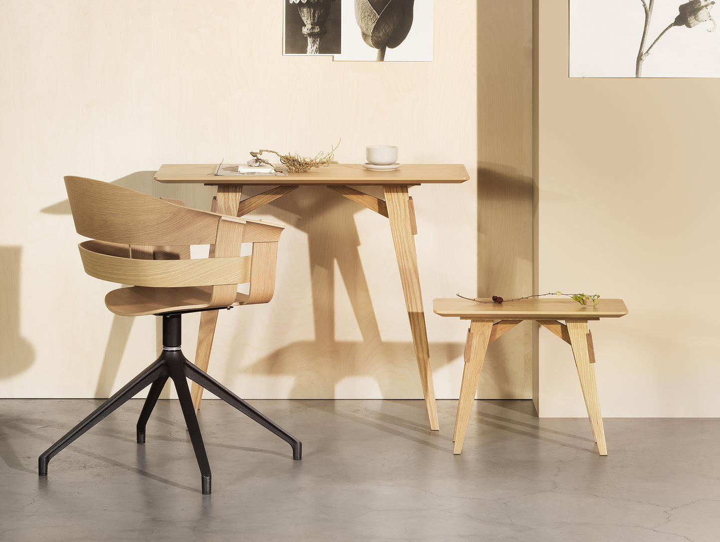 Arco Natural Oak Side Table by Design House Stockholm