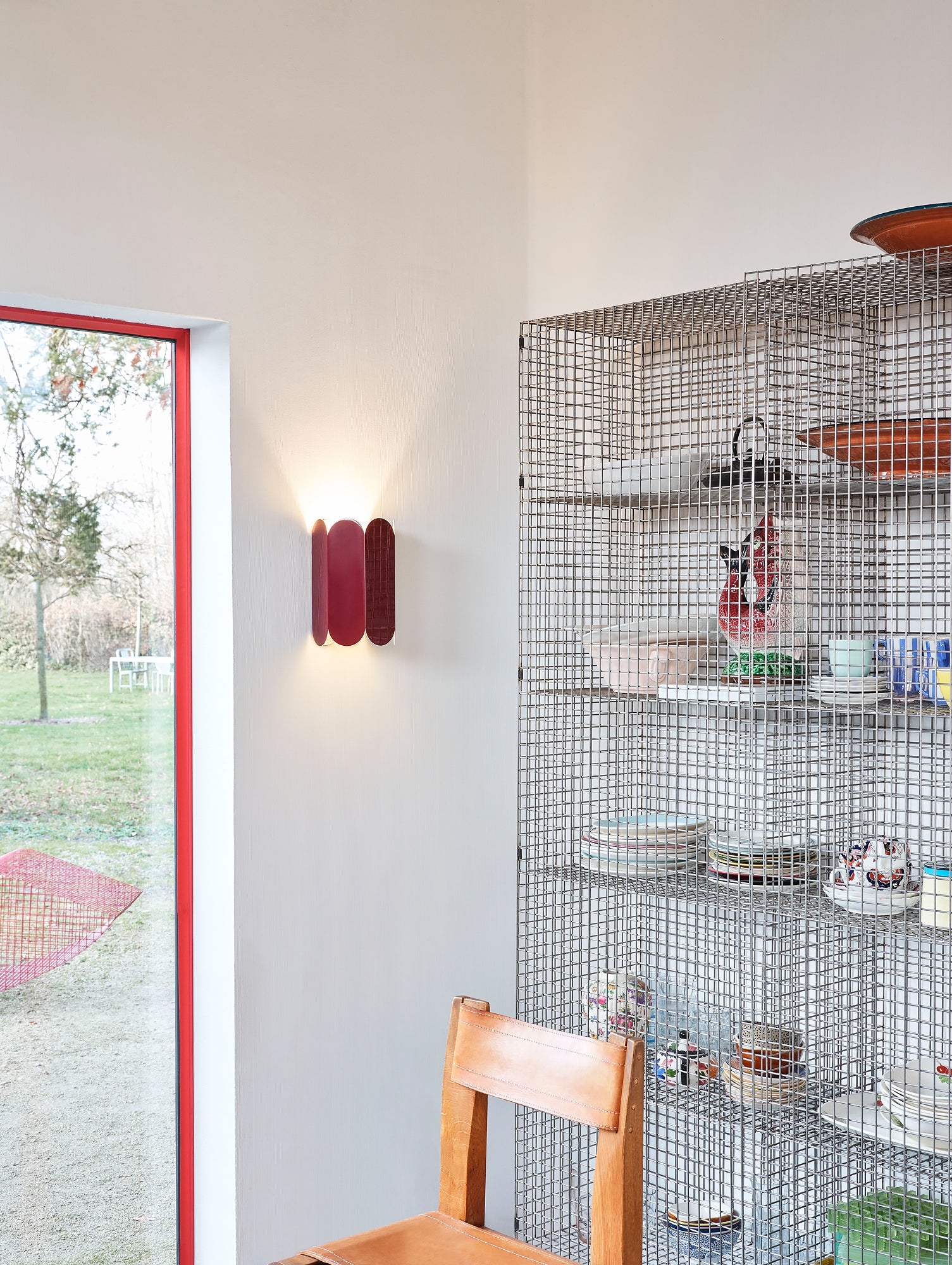 Auburn Red Arcs Wall Sconce Lamp by HAY