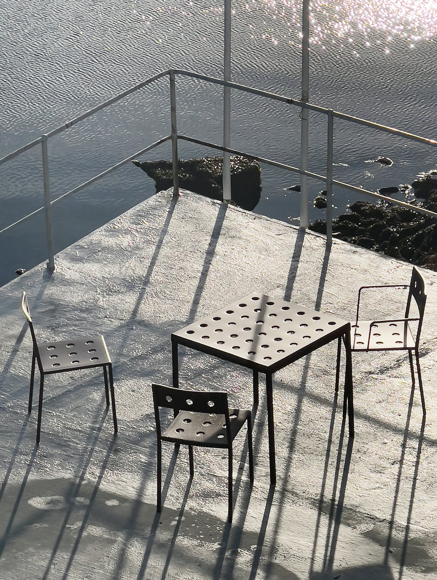 Anthracite / L75 cm / Balcony Outdoor Dining Table by HAY