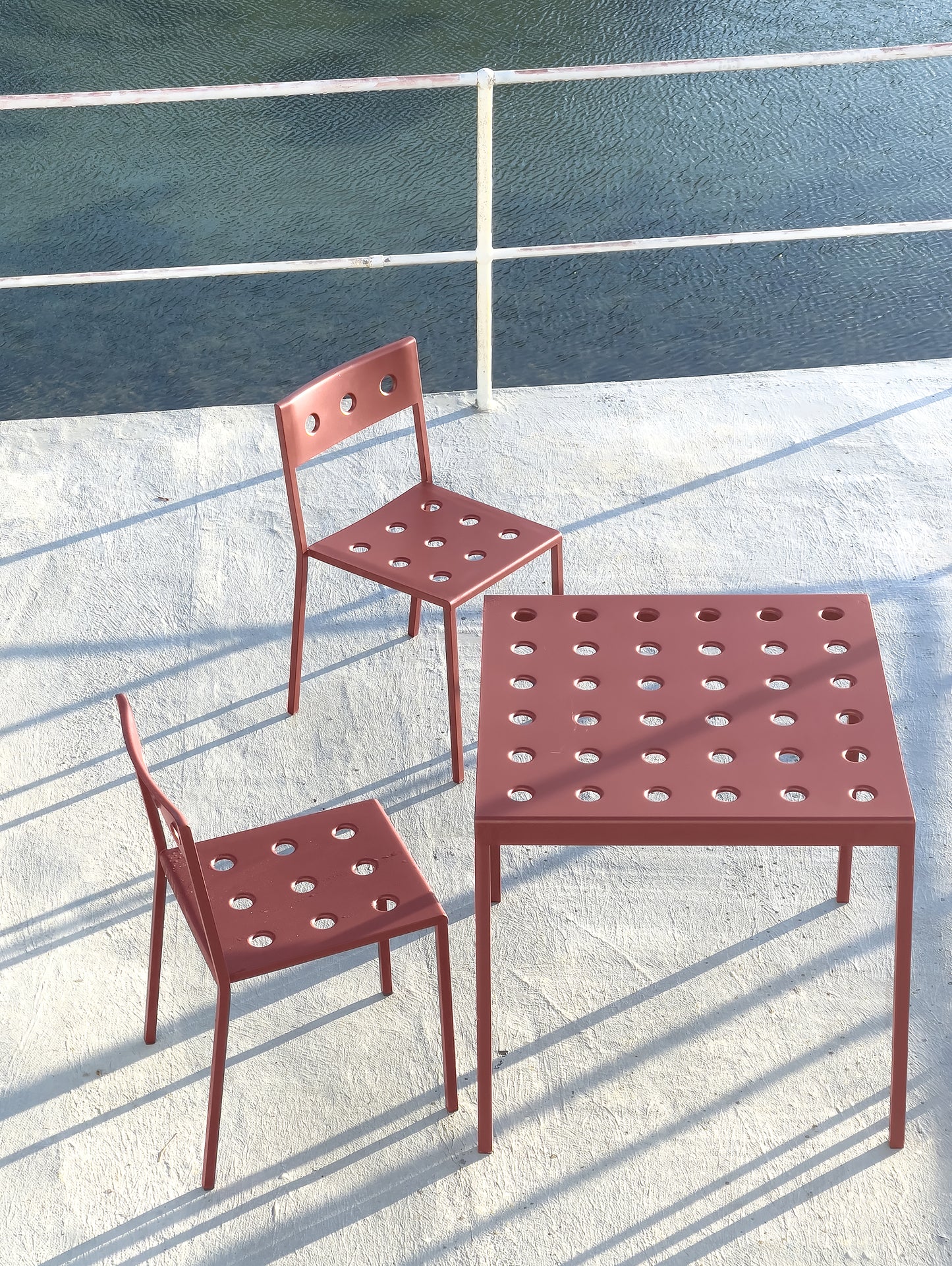 Iron Red / L75 cm / Balcony Outdoor Dining Table by HAY