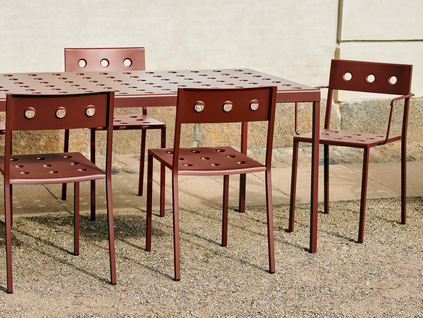 Iron Red / L190 cm / Balcony Outdoor Dining Table by HAY