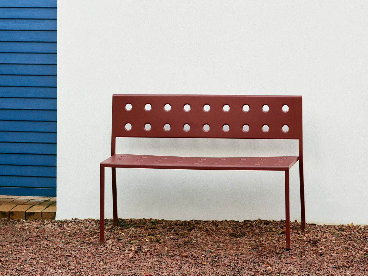 Balcony Outdoor Bench by HAY - Iron Red