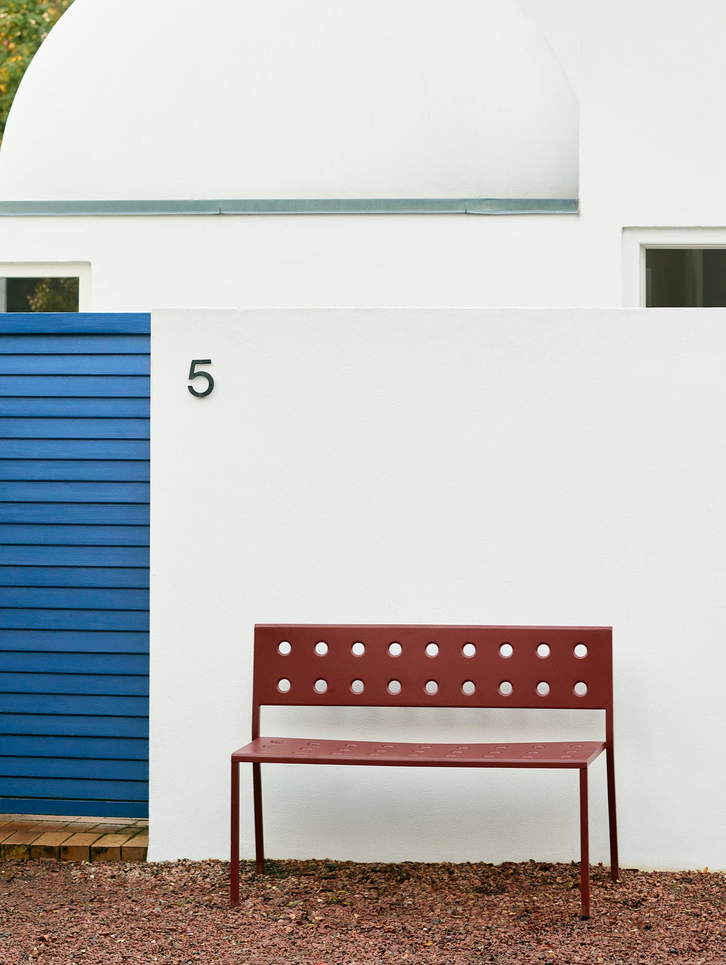 Balcony Outdoor Bench by HAY - Iron Red