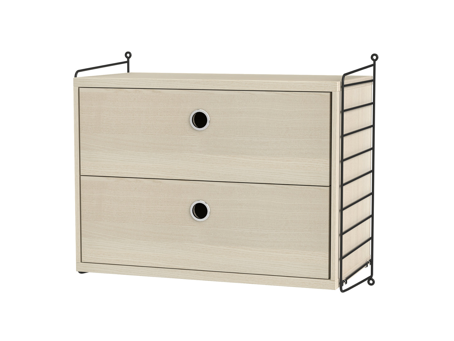 Bedroom Combination A by String - ash / black panels