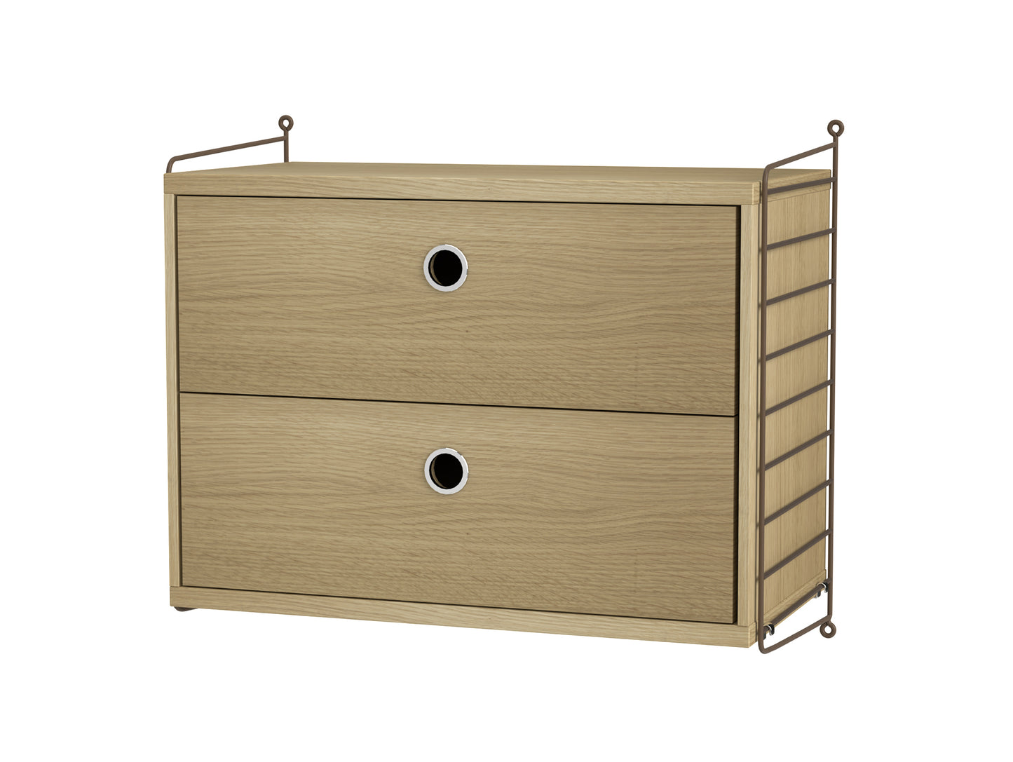 Bedroom Combination A by String - oak / brown panels