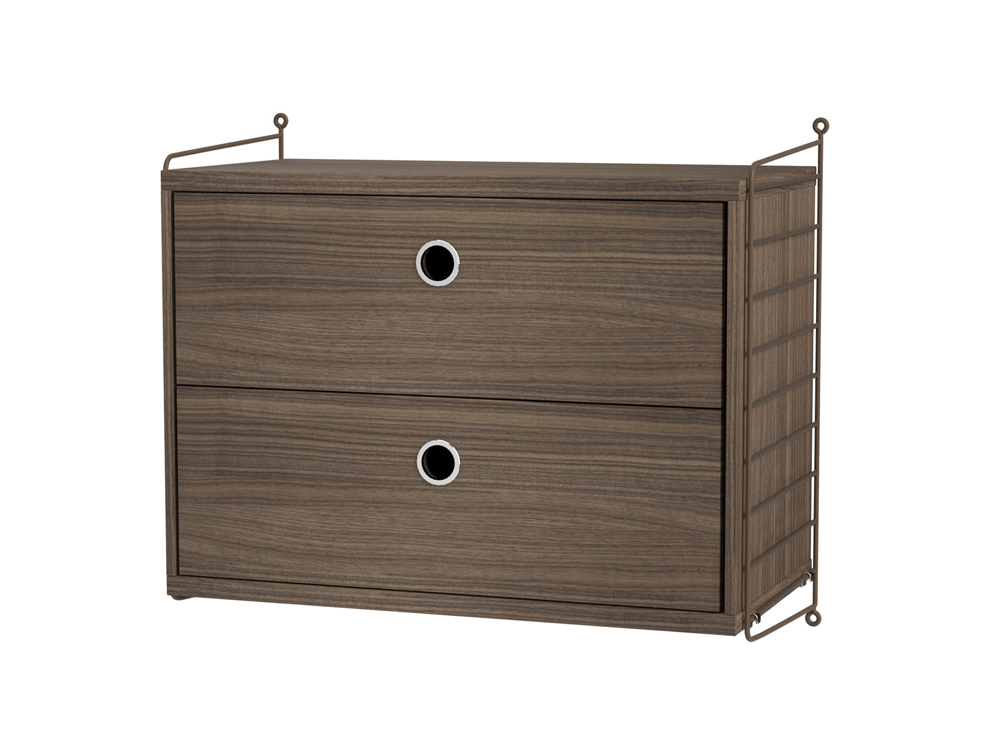 Bedroom Combination A by String - walnut / brown panels