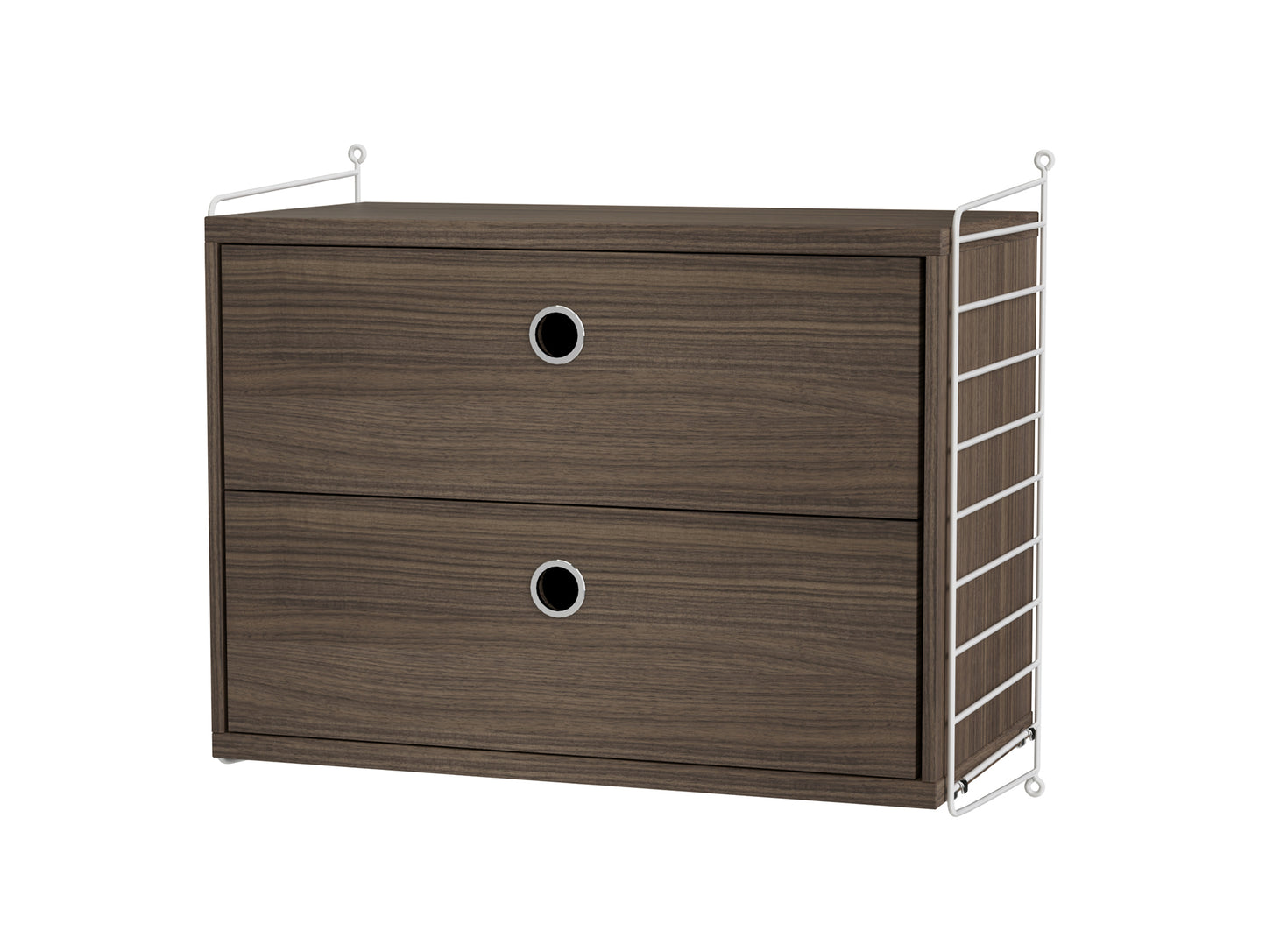 Bedroom Combination A by String - walnut / white panels
