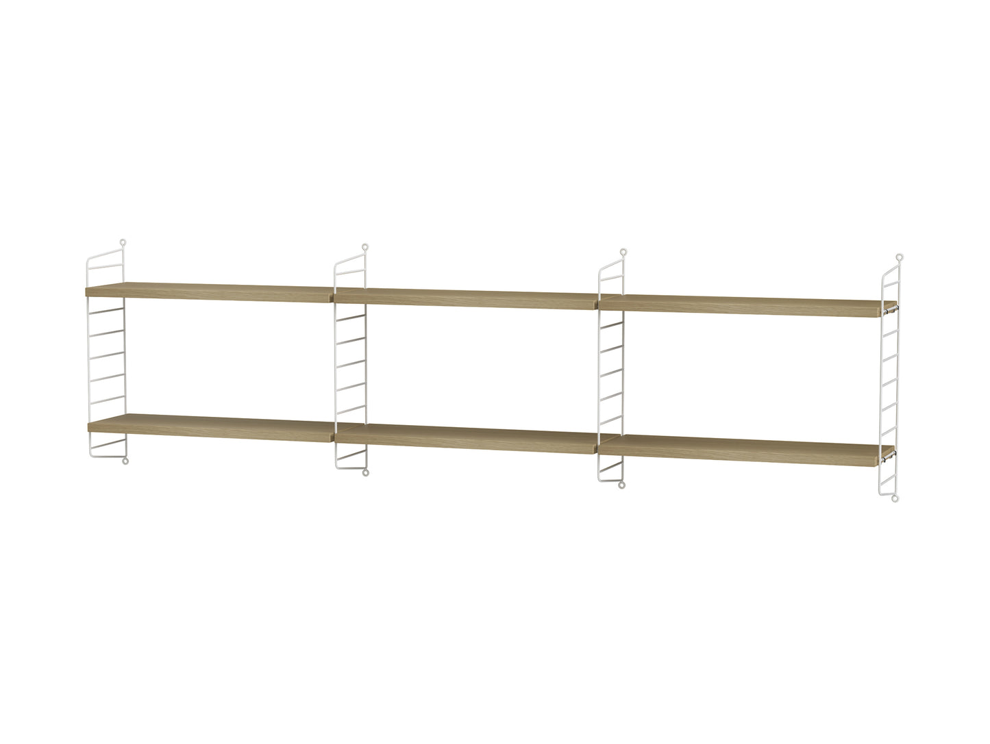 Bedroom Combination E by String - oak / white panels