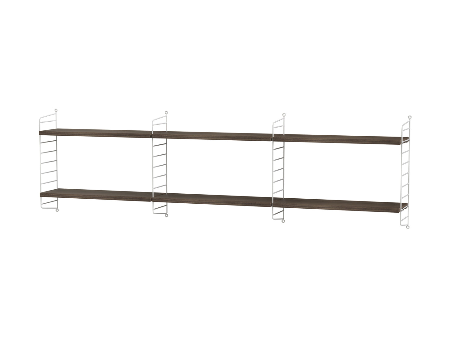 Bedroom Combination E by String - walnut / white panels