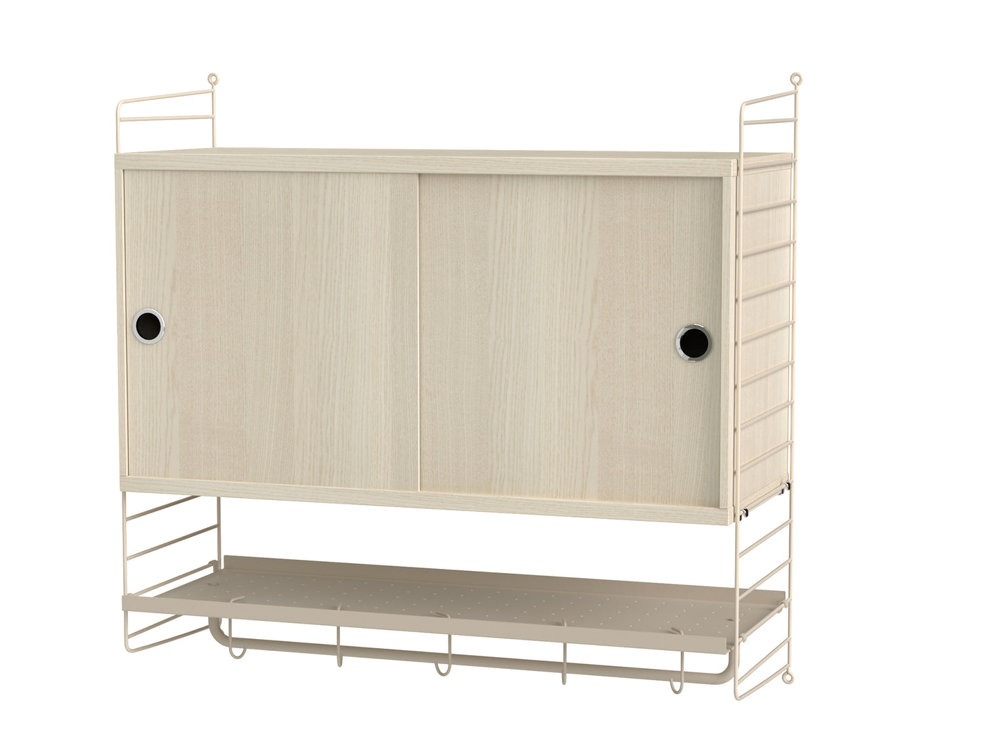 Bedroom Combination F by String - ash / beige panels