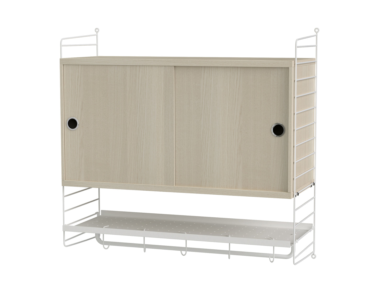 Bedroom Combination F by String - ash / white panels