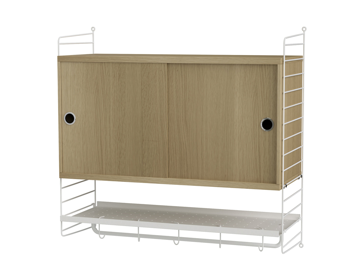 Bedroom Combination F by String - oak / white panels