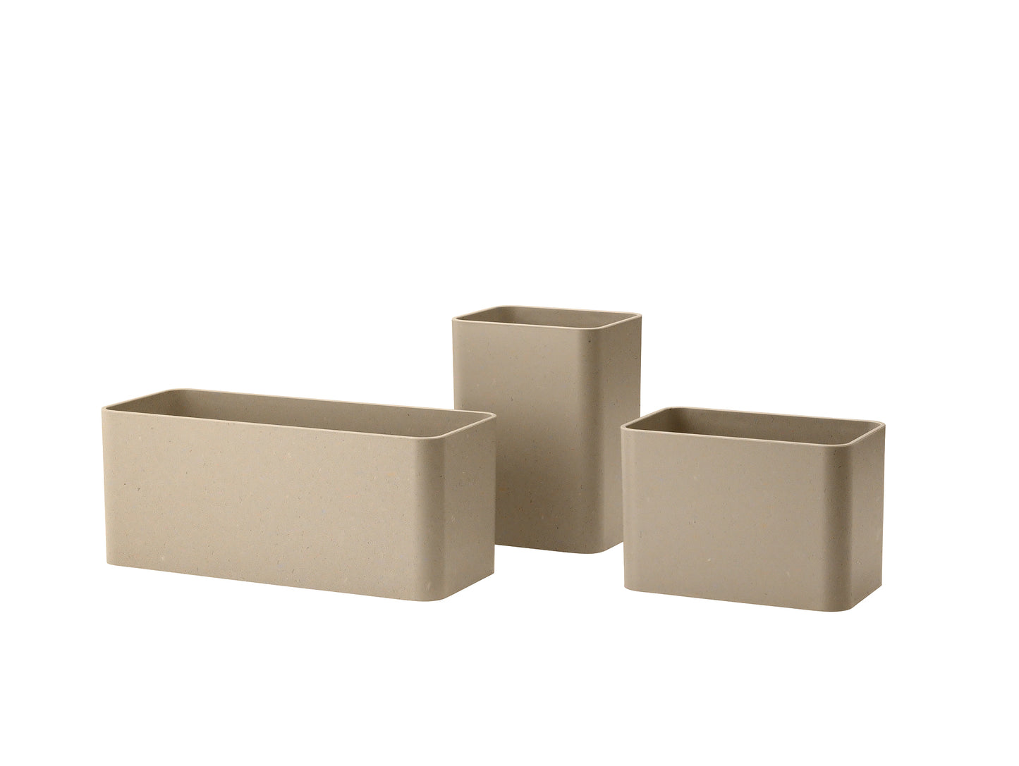 Beige Bio-Composite Plastic Organisers by String