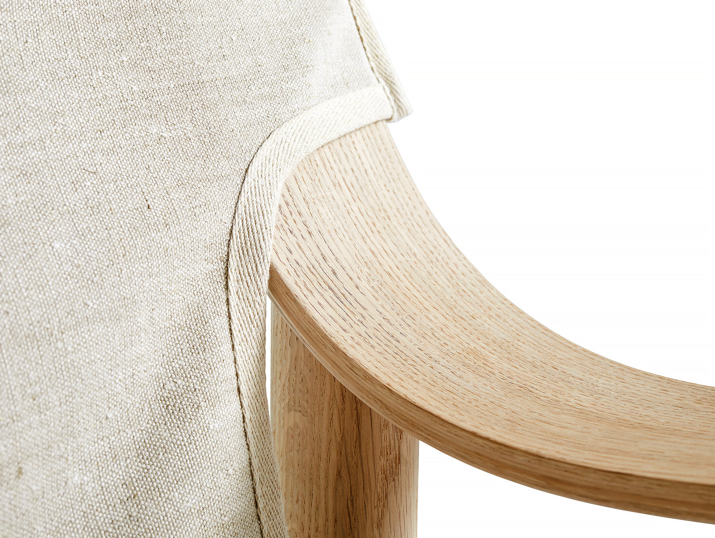 Bernard Easy Chair by HAY - Lacquered Oak (Water-Based / Raw Canvas Cover