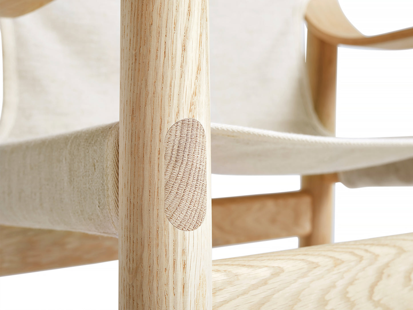 Bernard Easy Chair by HAY - Lacquered Oak (Water-Based / Raw Canvas Cover