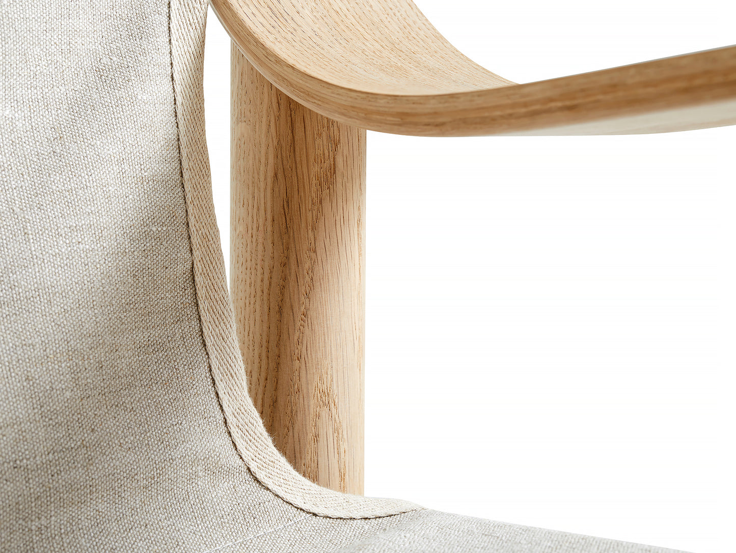 Bernard Easy Chair by HAY - Lacquered Oak (Water-Based / Raw Canvas Cover