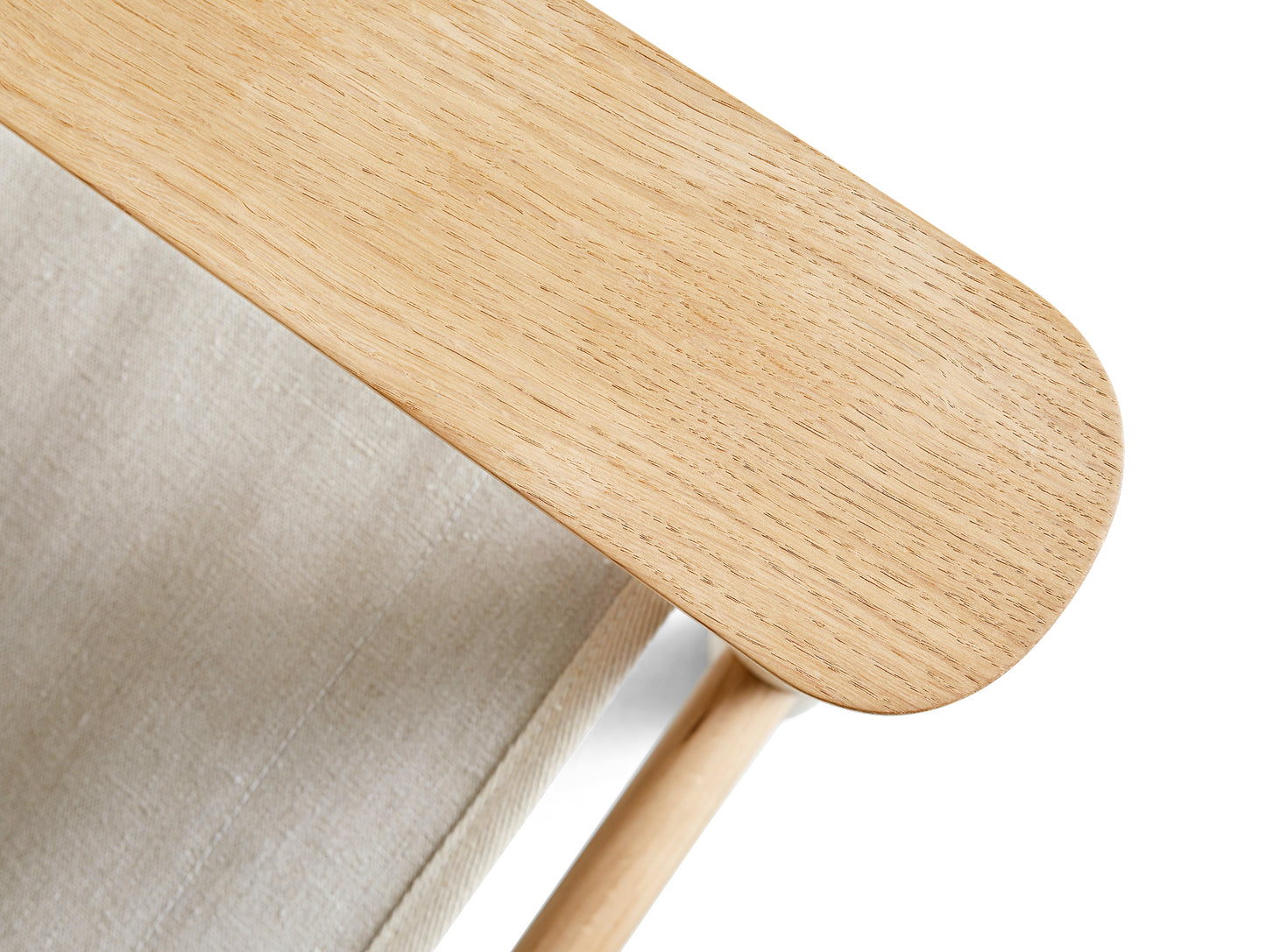 Bernard Easy Chair by HAY - Lacquered Oak (Water-Based / Raw Canvas Cover