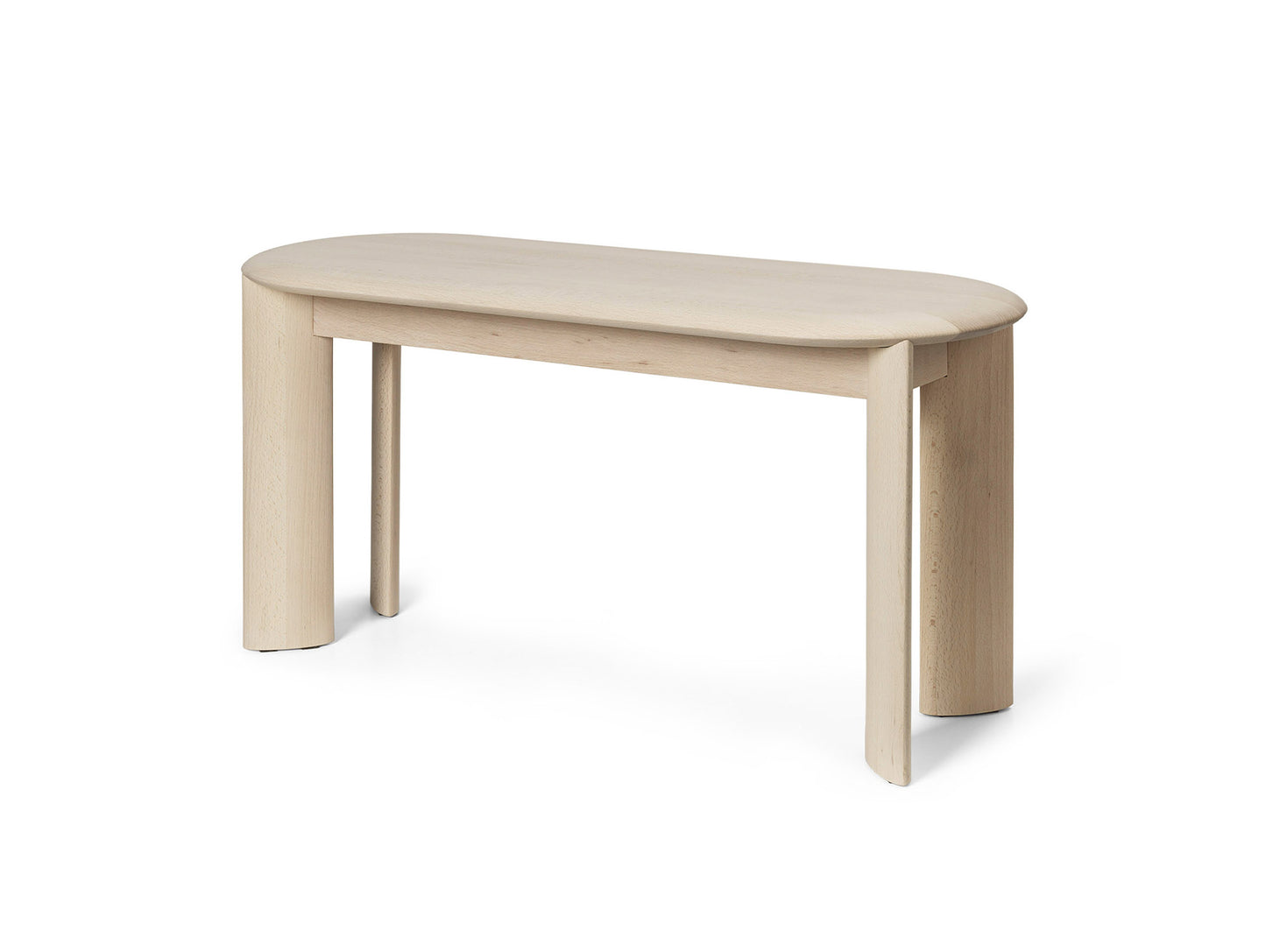 White Oiled Beech Bevel Bench by Ferm Living