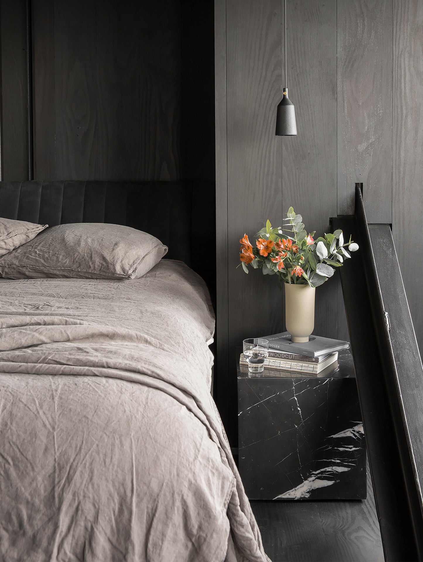 Plinth Cubic - Nero Marble - by Menu