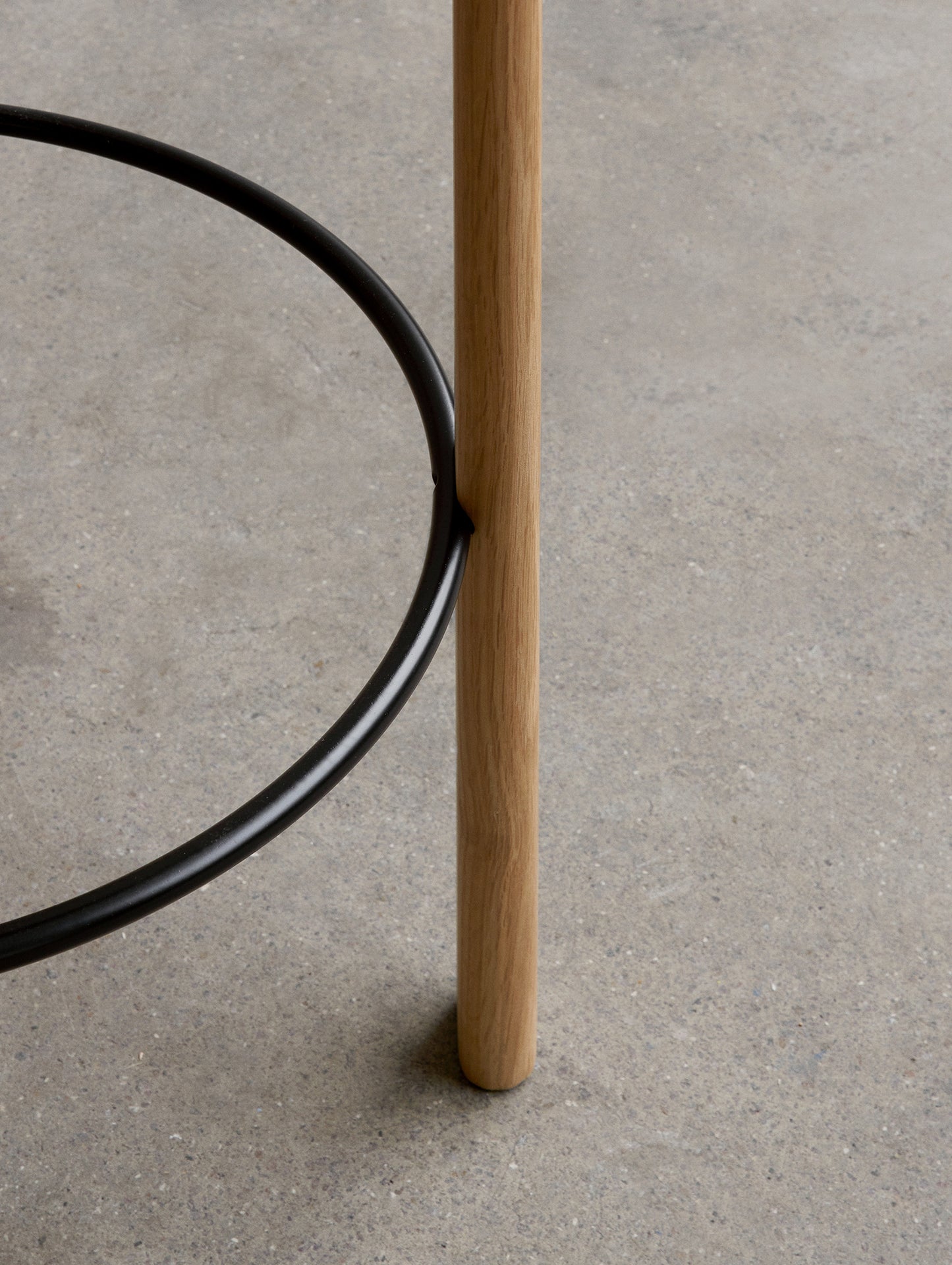 Passage Bar Stool in Natural Oak by Menu - Footrest 