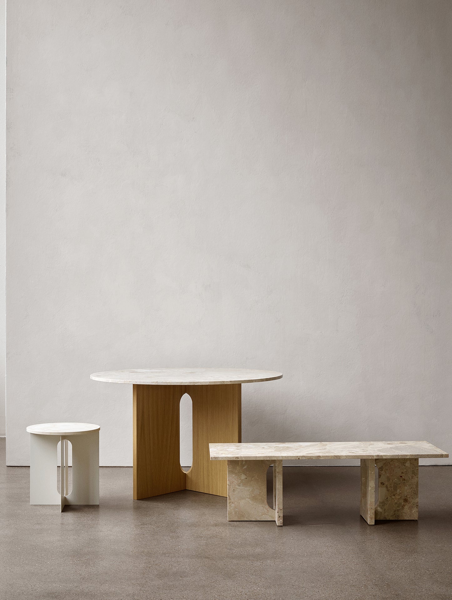 Androgyne Lounge Table by Menu - Kunis Breccia Stone Top / Kunis Breccia Stone Base