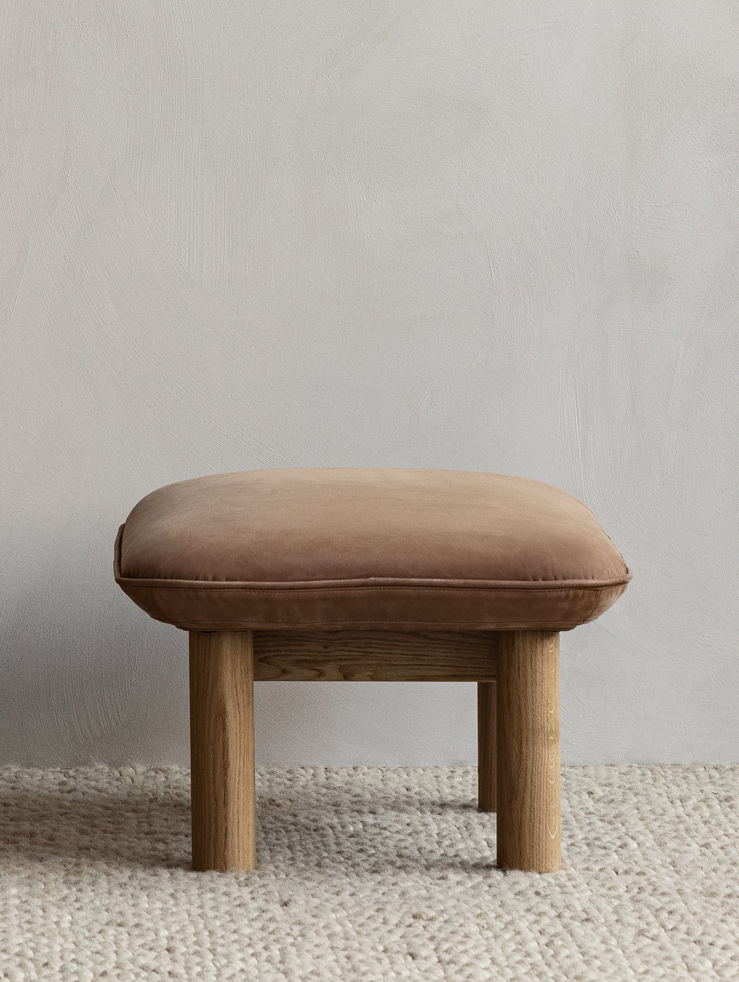 Brasilia Ottoman / Oiled Oak / Dunes Camel by Menu